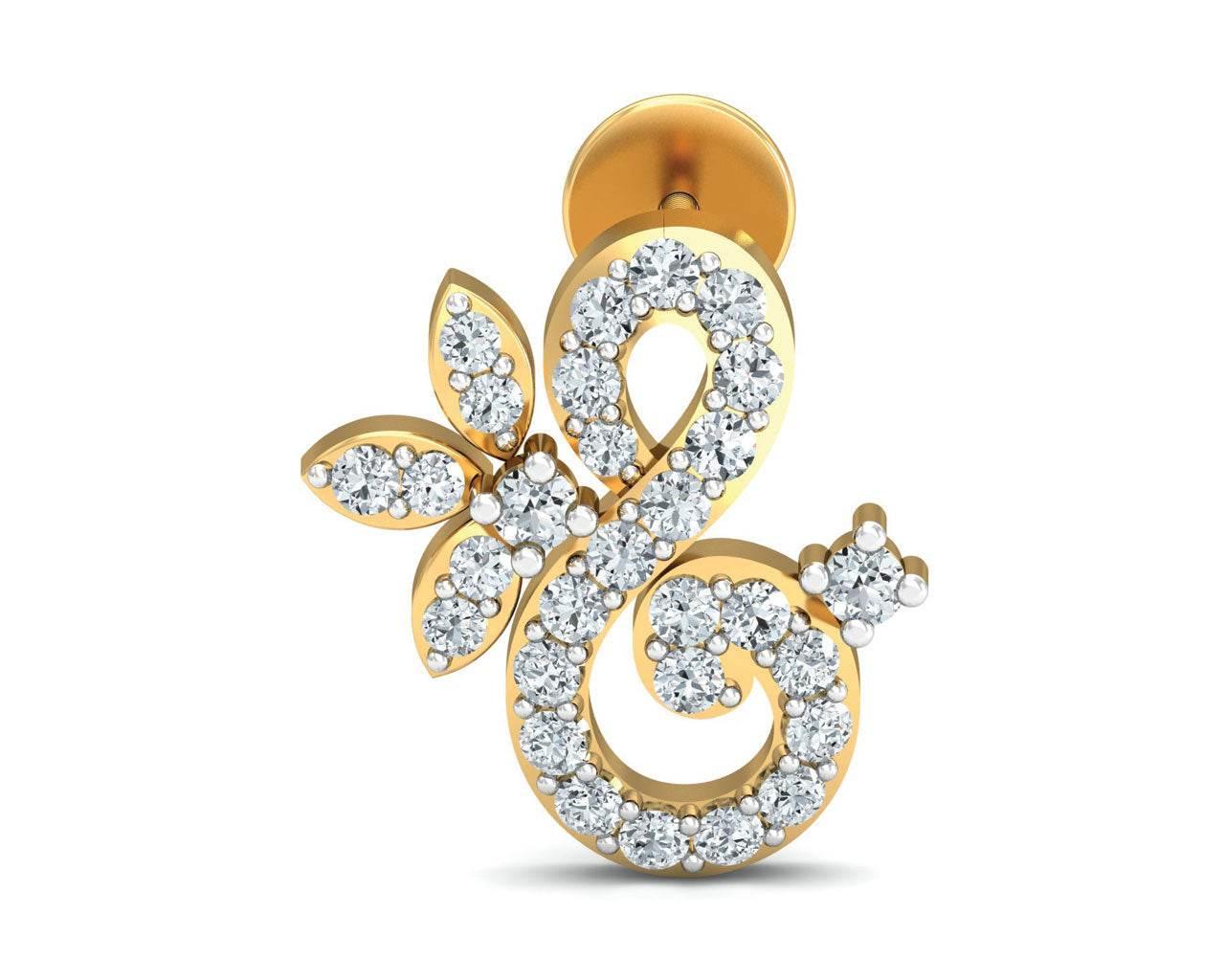Fen Diamond Earrings  In Gold Additional Image 2
