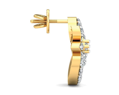 Fen Diamond Earrings  In Gold Additional Image 3