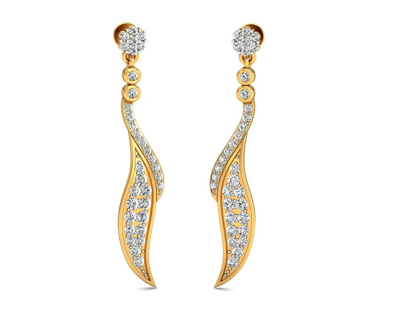 Fiamma Diamond Dangle Earrings - Jewelslane