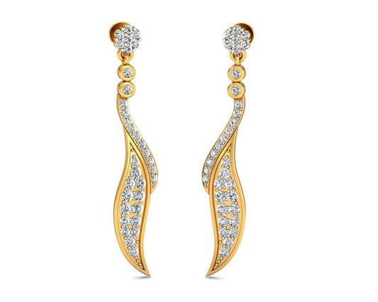 Fiamma Diamond Dangle Earrings - Jewelslane