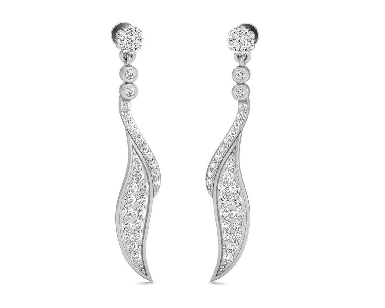 Fiamma Diamond Dangle Earrings - Jewelslane
