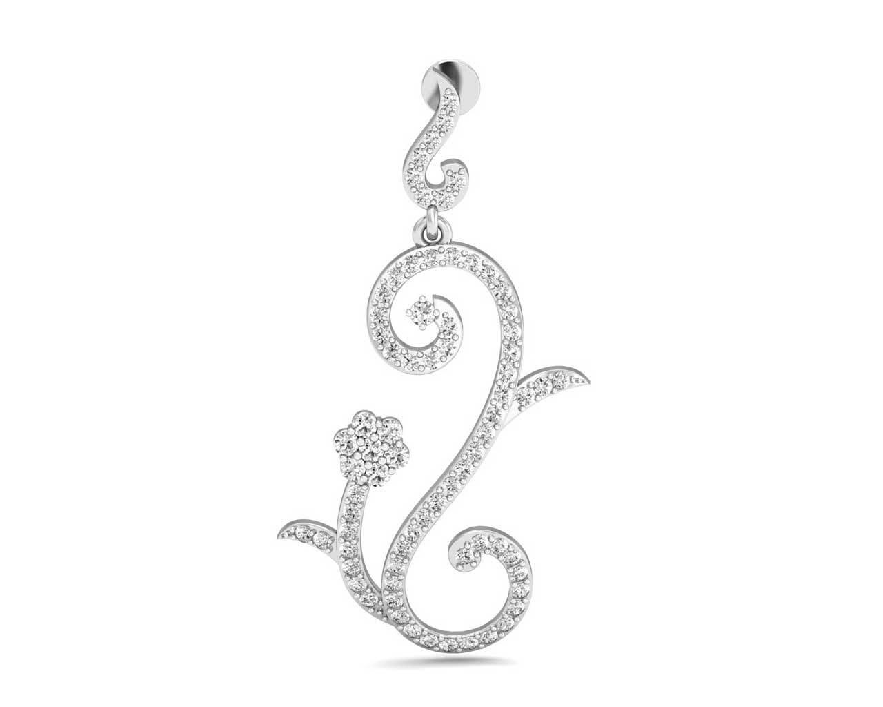 Fleur Long Brilliant Diamond Earrings - Jewelslane