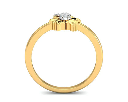 Flora diamond Ring in 14k Gold - Jewelslane
