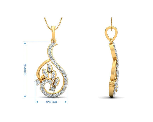 Gail Round brilliant Diamond Pendant & Earring Set - Jewelslane