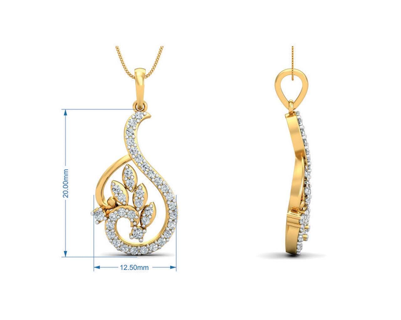 Gail Round Brilliant Diamond Pendant - Jewelslane