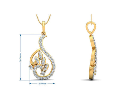 Gail Round Brilliant Diamond Pendant - Jewelslane