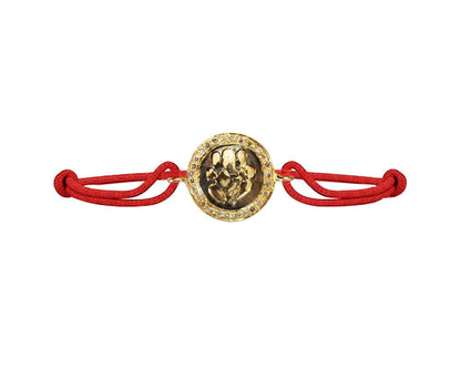 Ganesh Bracelet in Gold with Diamonds - Jewelslane