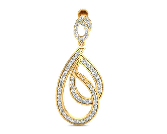 Gayle Long Diamond Earrings - Jewelslane