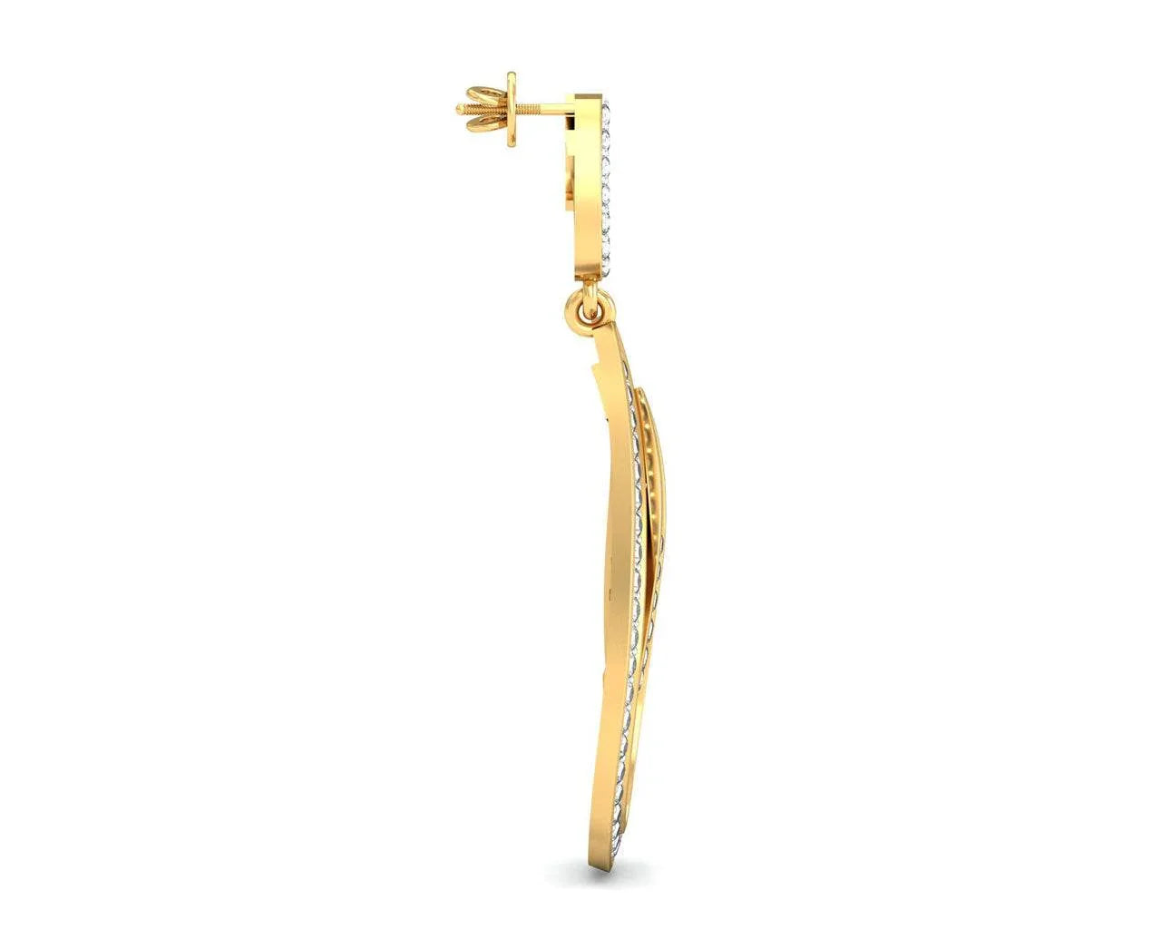 Gayle Long Diamond Earrings - Jewelslane