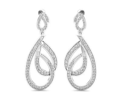 Gayle Long Diamond Earrings - Jewelslane