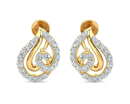 Genn Diamond Earrings In Gold - Jewelslane