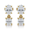 Gia Oval Shape & Princess Cut Lab Diamond Earrings - Jewelslane