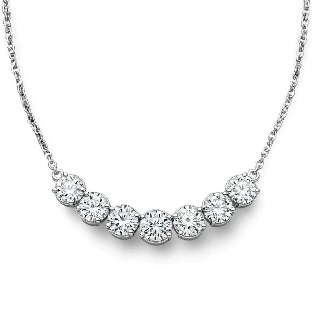 Gia Round Brilliant Lab Grown Diamonds Pendant Necklace in 14k gold - Jewelslane