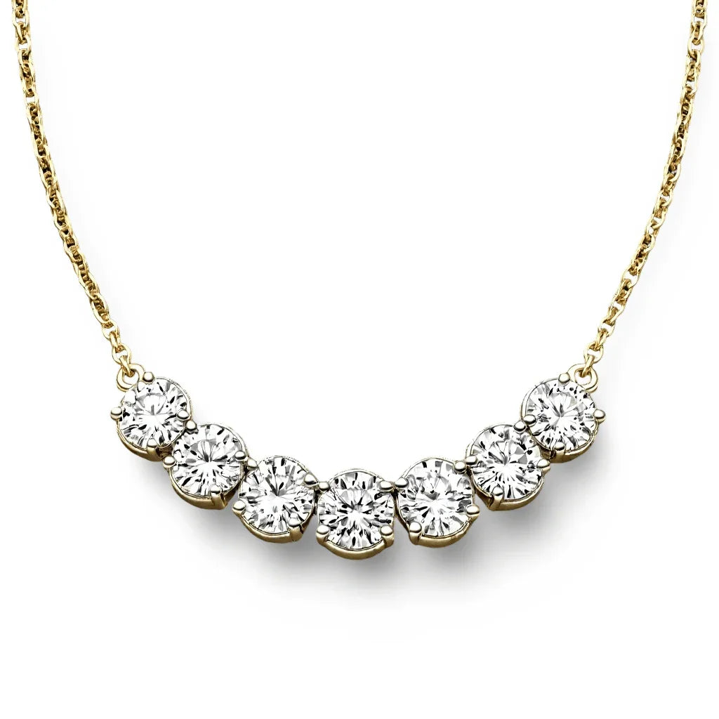 Gia Round Brilliant Lab Grown Diamonds Pendant Necklace in 14k gold - Jewelslane