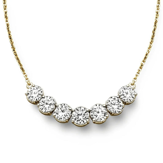 Gia Round Brilliant Lab Grown Diamonds Pendant Necklace in 14k gold - Jewelslane