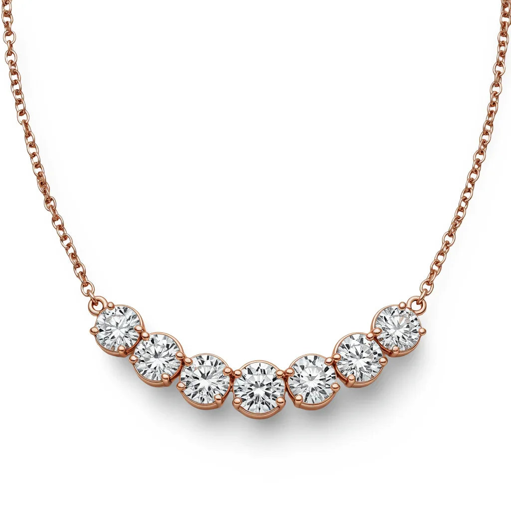 Gia Round Brilliant Lab Grown Diamonds Pendant Necklace in 14k gold - Jewelslane