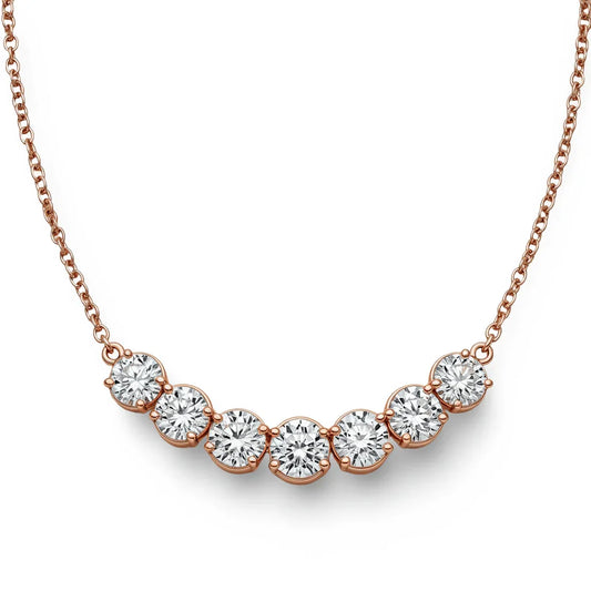Gia Round Brilliant Lab Grown Diamonds Pendant Necklace in 14k gold - Jewelslane