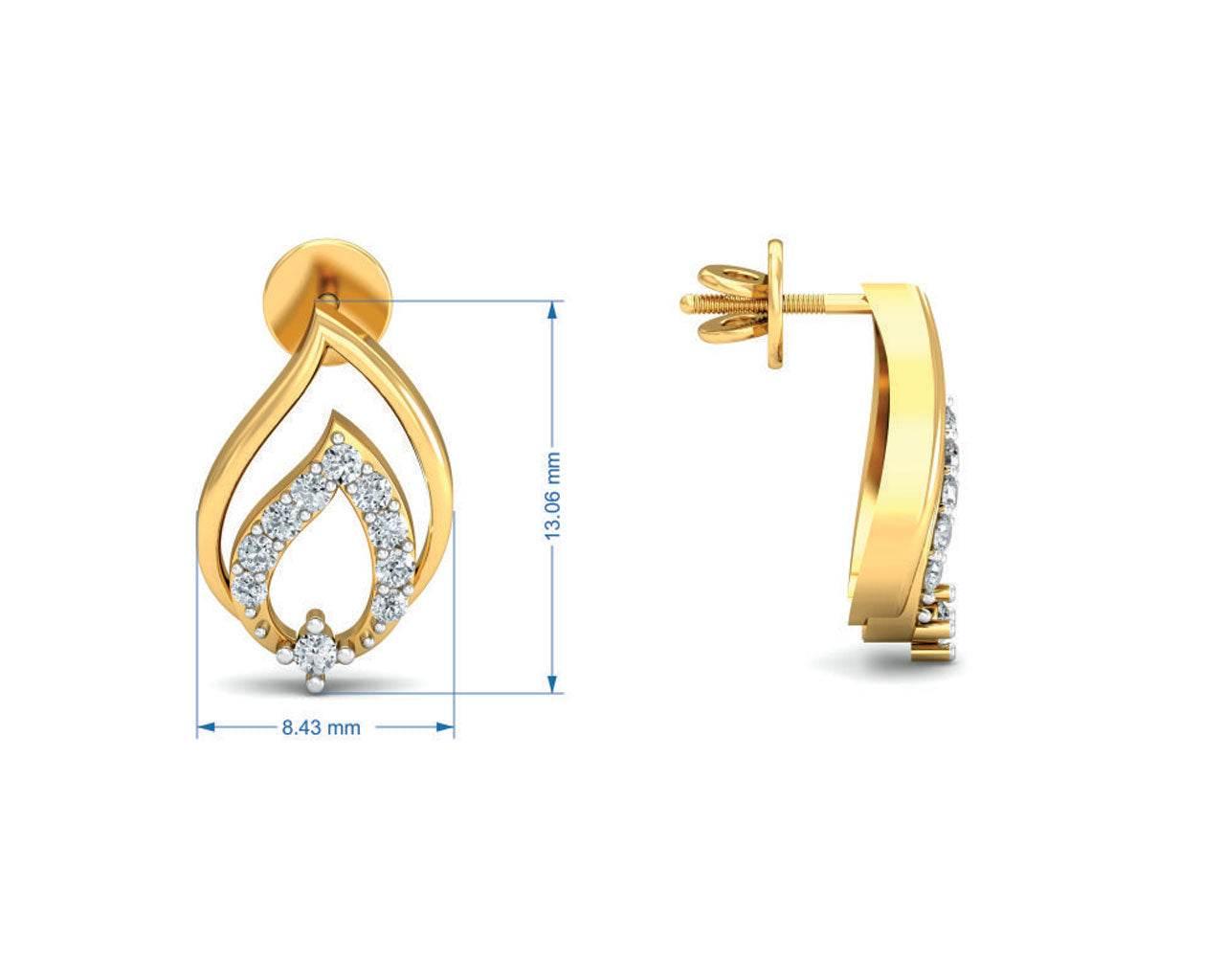 Gila Diamond Earrings in Gold - Jewelslane