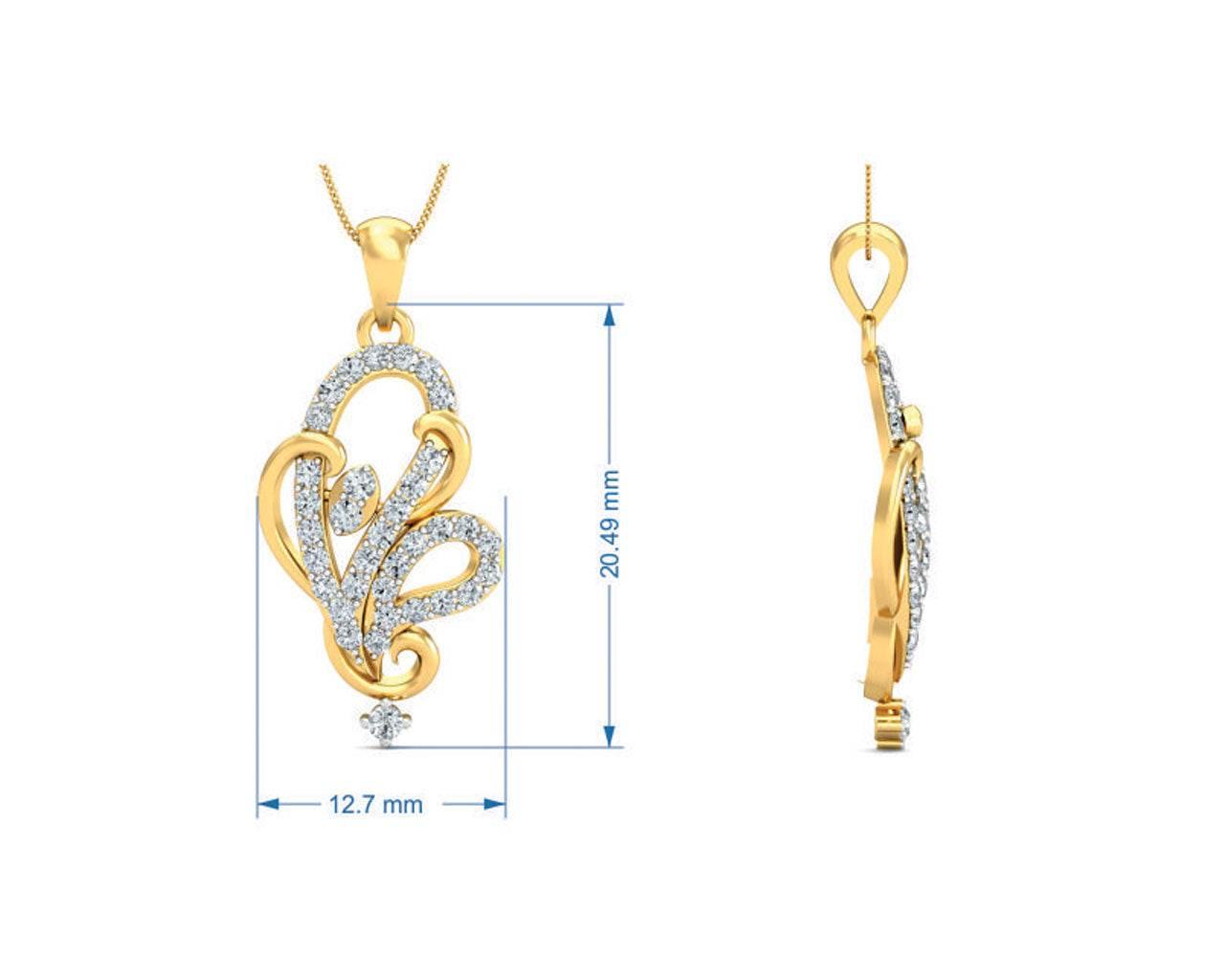 Gina Diamond Earrings & Pendant Set - Jewelslane