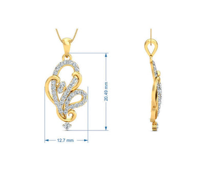 Gina Diamond Earrings & Pendant Set - Jewelslane