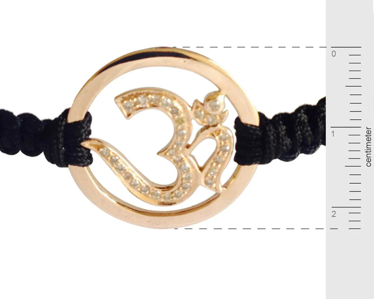 Gold Diamond Om Bracelet - Jewelslane