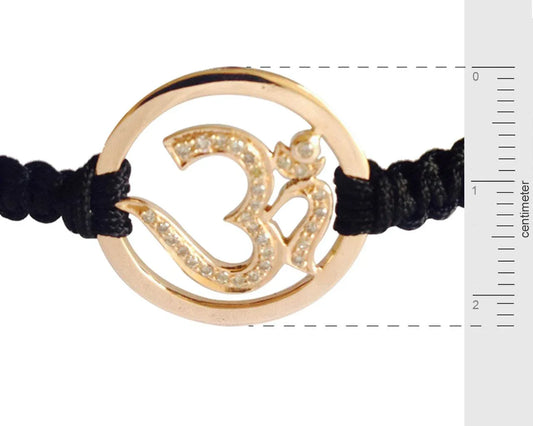 Gold Diamond Om Bracelet - Jewelslane