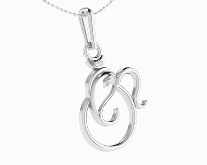 Gold Ganesh pendant with diamonds - Jewelslane