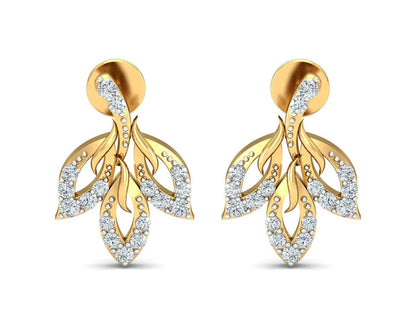 Gwen Diamond Gold Earrings - Jewelslane