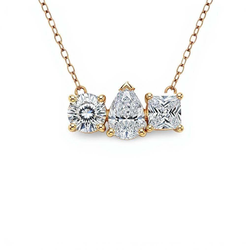 Gwyn Lab Grown Diamond Pendant Necklace - Jewelslane