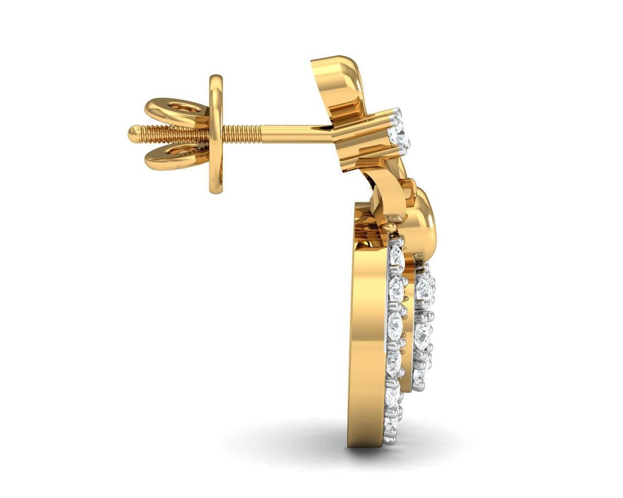 Haida Diamond Earrings In Gold - Jewelslane