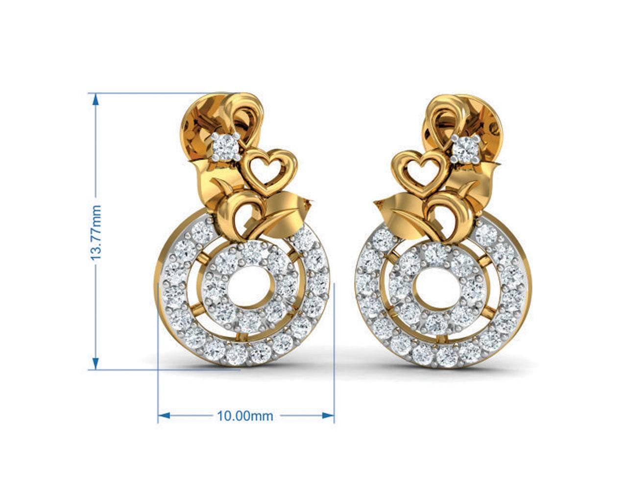 Haida Diamond Earrings In Gold - Jewelslane