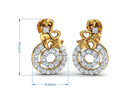Haida Diamond Earrings In Gold - Jewelslane