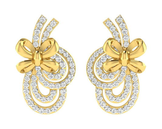 Hali Diamond Earrings in Gold - Jewelslane