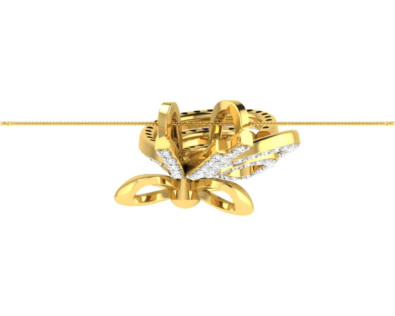 Hali Diamond Pendant In Gold - Jewelslane