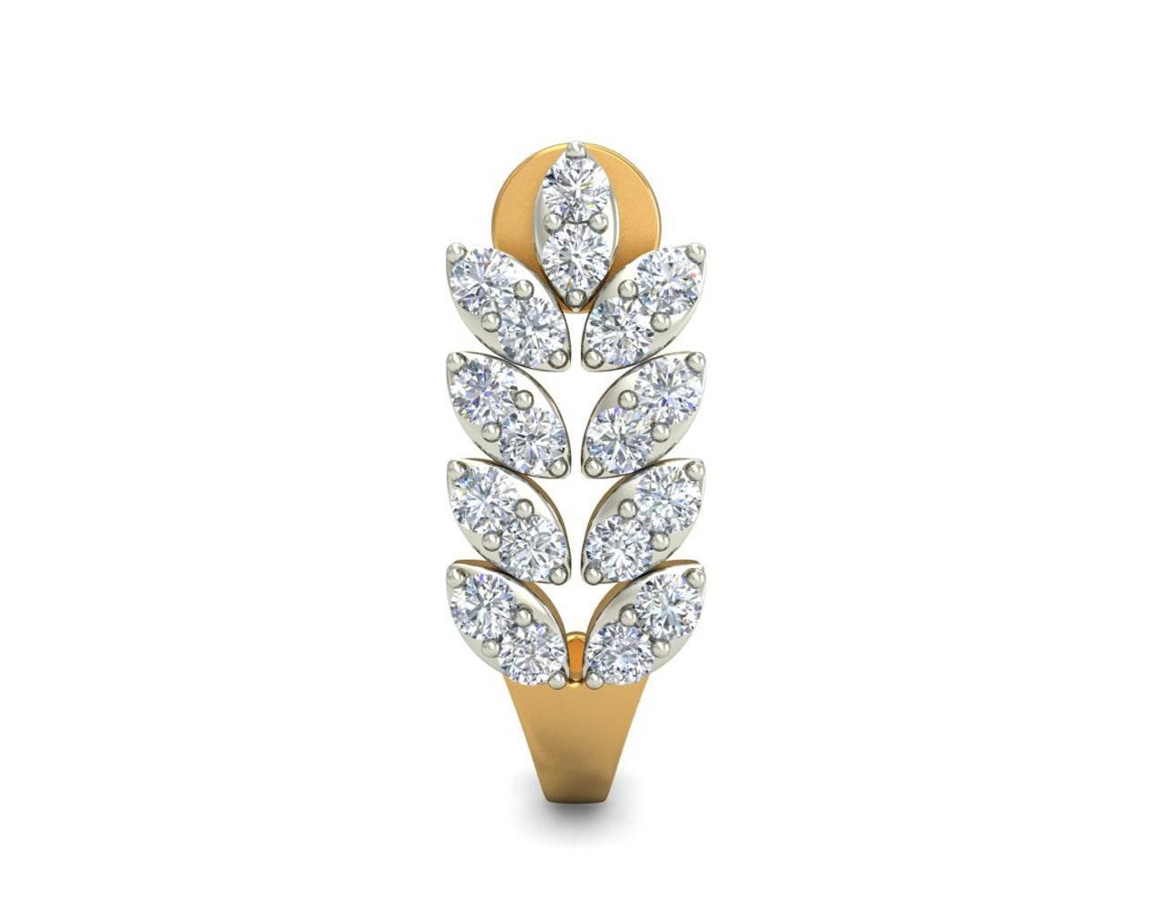 Hayley Diamond Hoop earrings in Gold - Jewelslane