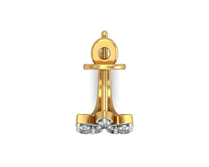 Hayley Diamond Hoop earrings in Gold - Jewelslane