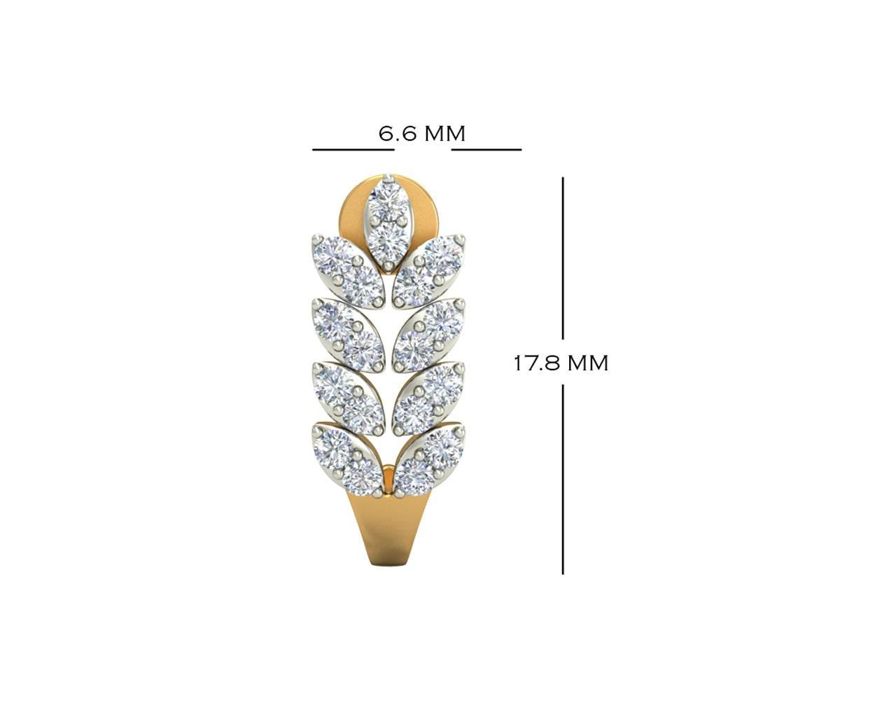 Hayley Diamond Hoop earrings in Gold - Jewelslane
