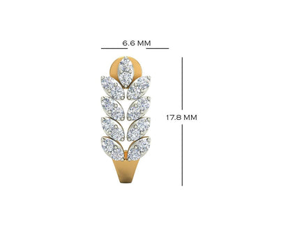 Hayley Diamond Hoop earrings in Gold - Jewelslane
