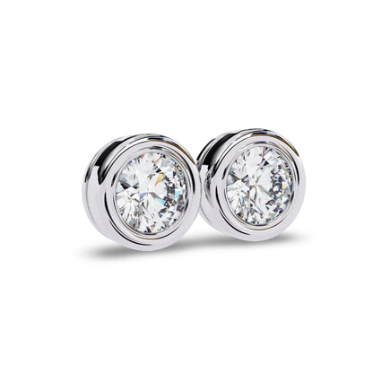 Hazel Lab Grown Diamond Earstud Earring In Gold - Jewelslane