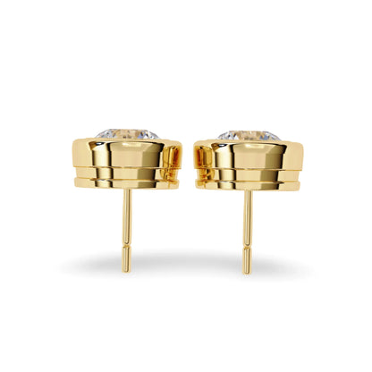 Hazel Lab Grown Diamond Earstud Earring In Gold - Jewelslane