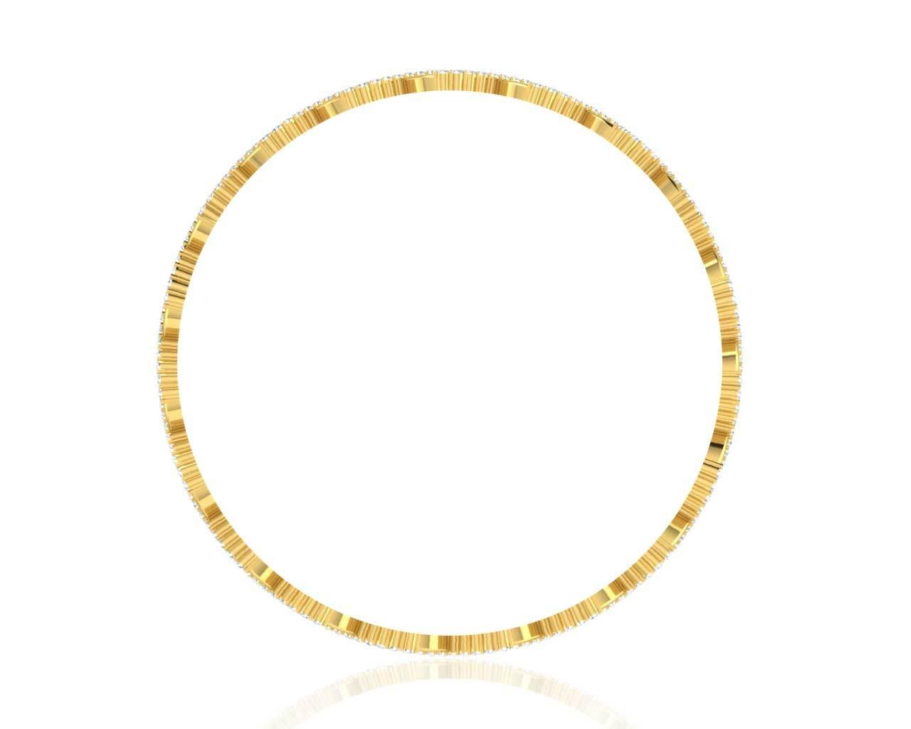 Heli Diamond Bangles in Gold - Jewelslane