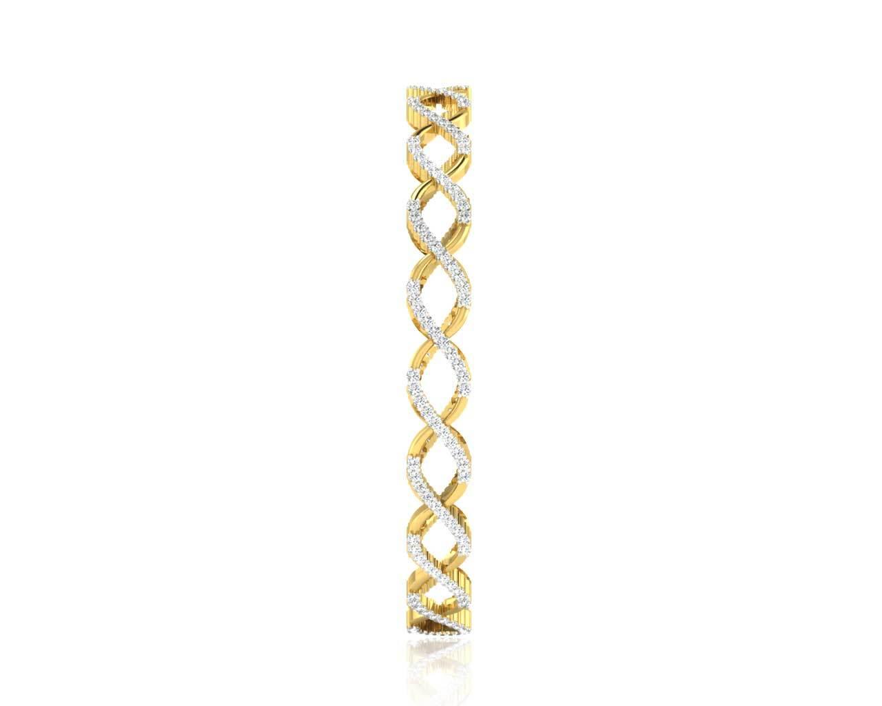 Heli Diamond Bangles in Gold - Jewelslane