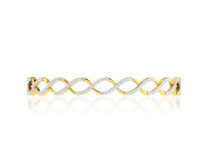 Heli Diamond Bangles in Gold - Jewelslane