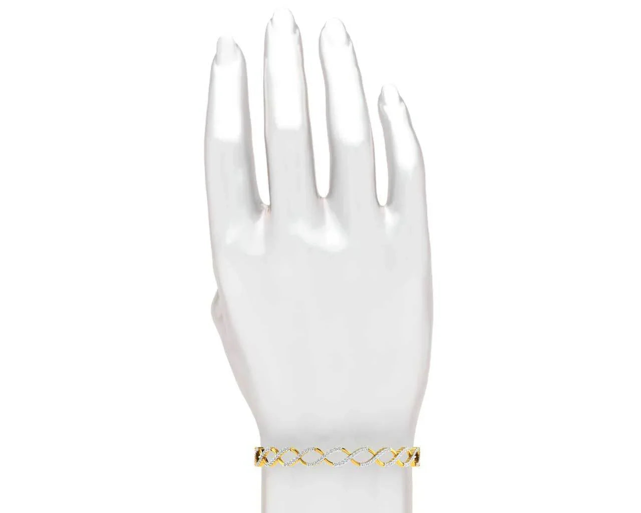 Heli Diamond Bangles in Gold - Jewelslane