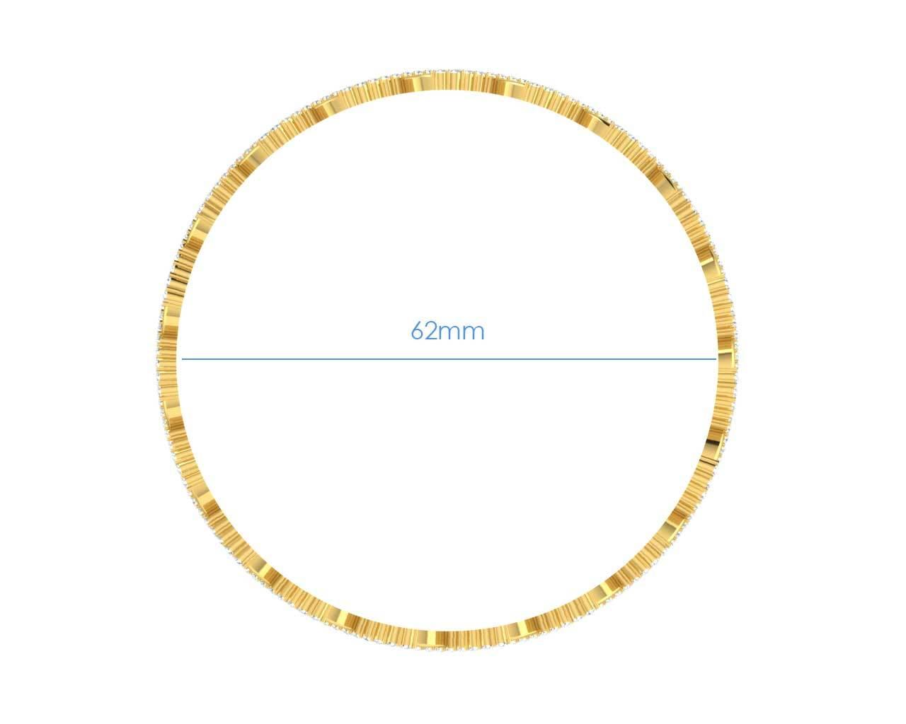 Heli Diamond Bangles in Gold - Jewelslane