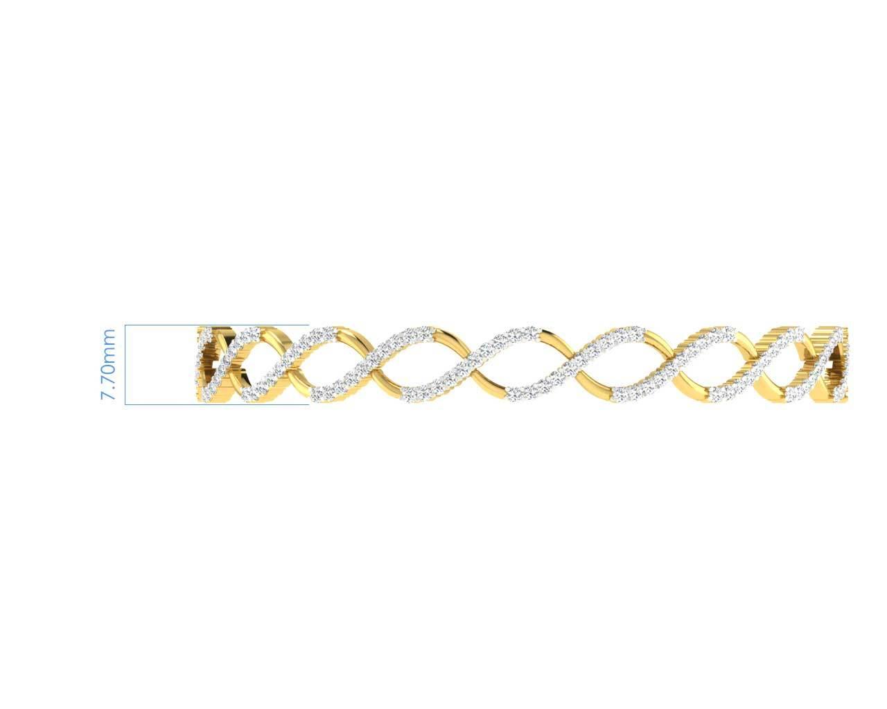 Heli Diamond Bangles in Gold - Jewelslane