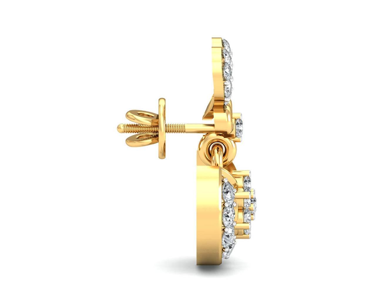 HIen Diamond Earrings in Gold - Jewelslane