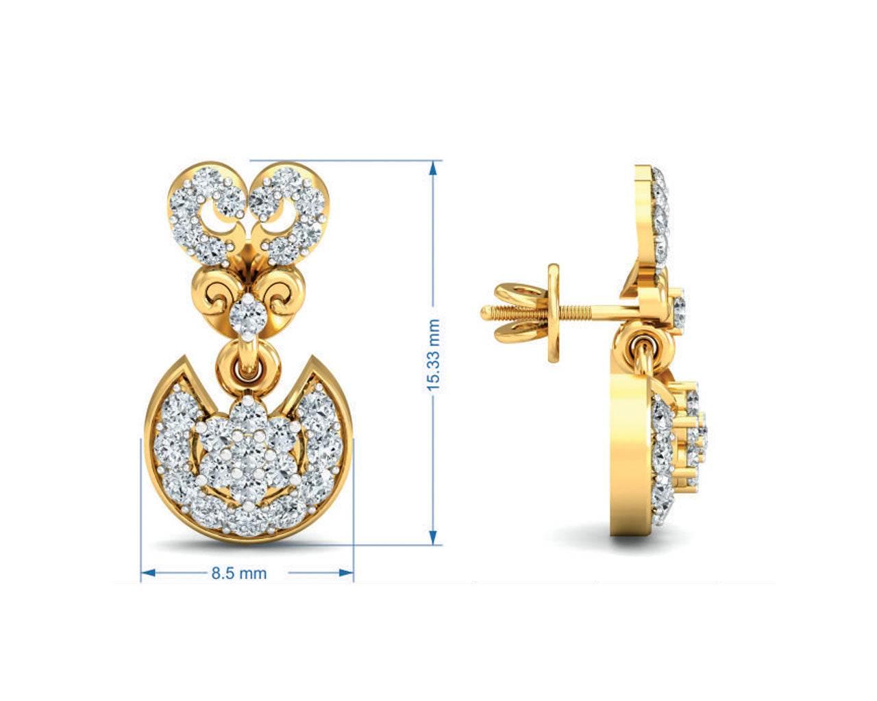HIen Diamond Earrings in Gold - Jewelslane
