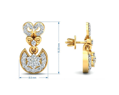 HIen Diamond Earrings in Gold - Jewelslane