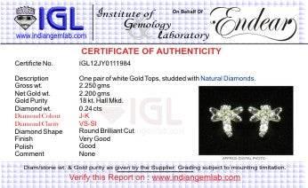 Diamond Earrings Dragonfly Design - Jewelslane